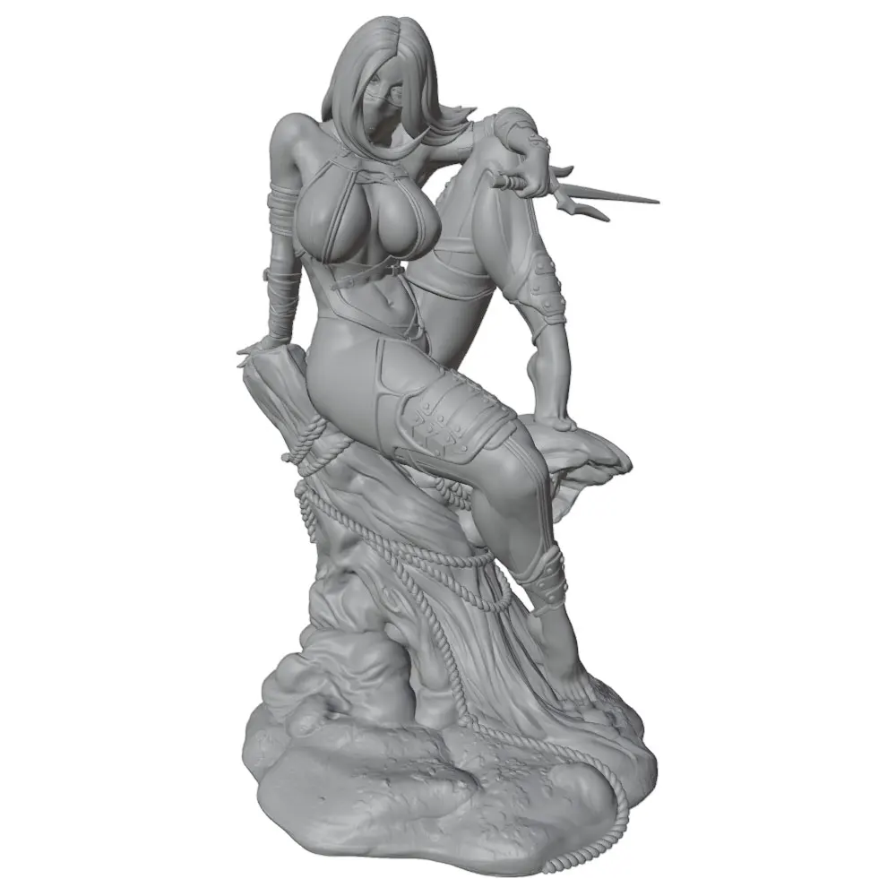 75mm100mm120mm150mm Anime Character Statue GK Miniature 3D Printed Gray Model Figurine DIY Doll Model Unassembled And Unpainted