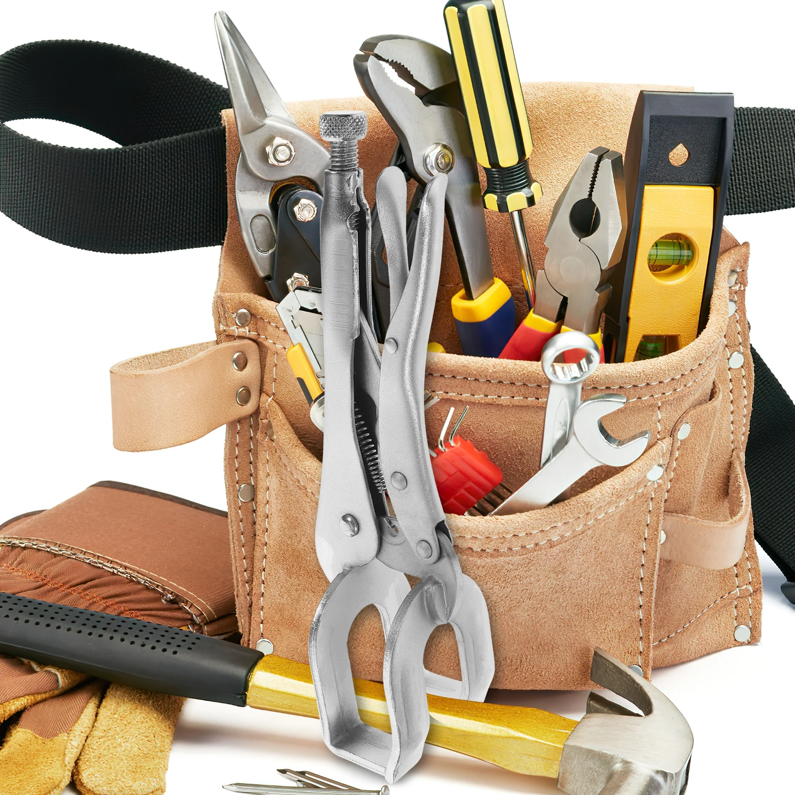 

Welding Pliers 11 Inch U-Shaped Locking Clamp Adjustable Welding Soldering Clamp High Hardness Sheet Metal Grip Tool