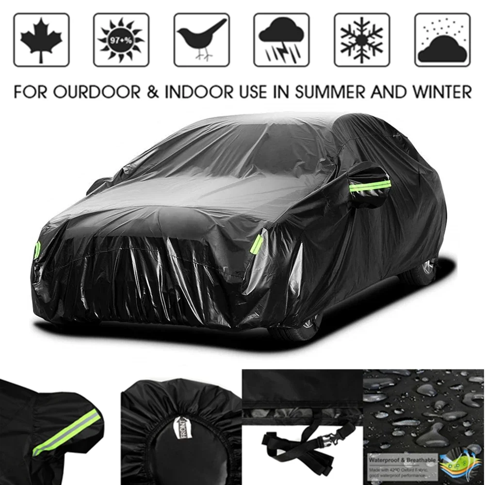 Car Covers 420D Rain Proof UV SUN Snow Protector Dust Resistant Waterproof Auto Sedan Saloon Hatchback SUV Full Cover Coat Shade