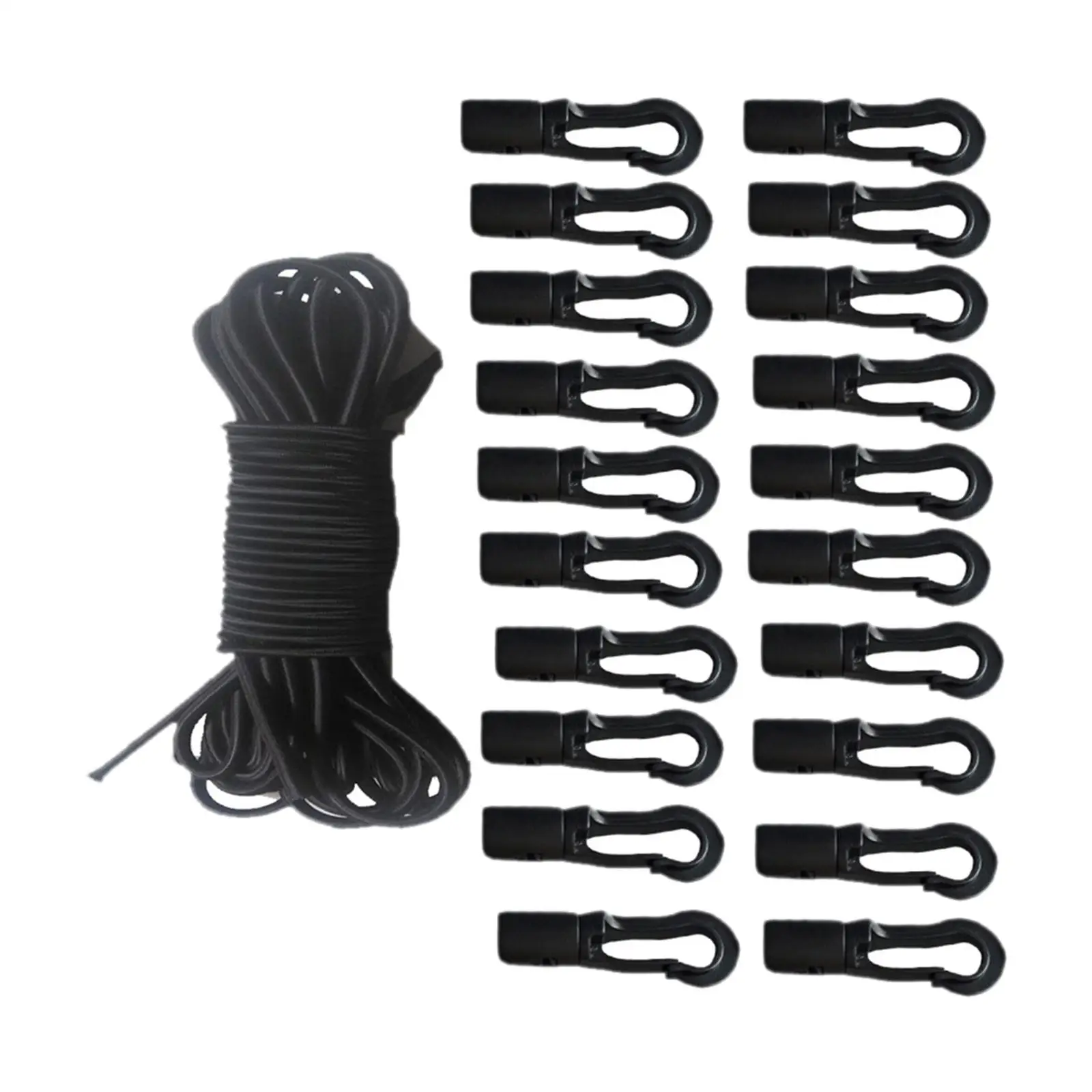 Kayak Stretch String Rope with Bungee Shock Clips for Boat Marine