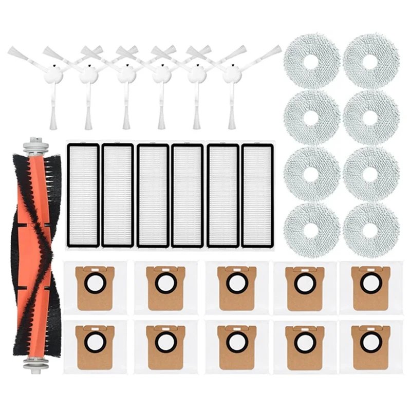 

Аксессуары для робота-пылесоса Xiaomi X10 + X10 Plus B101GL, основная боковая щетка, Hepa фильтр, пылесборник, Швабра, тряпка, запасные части
