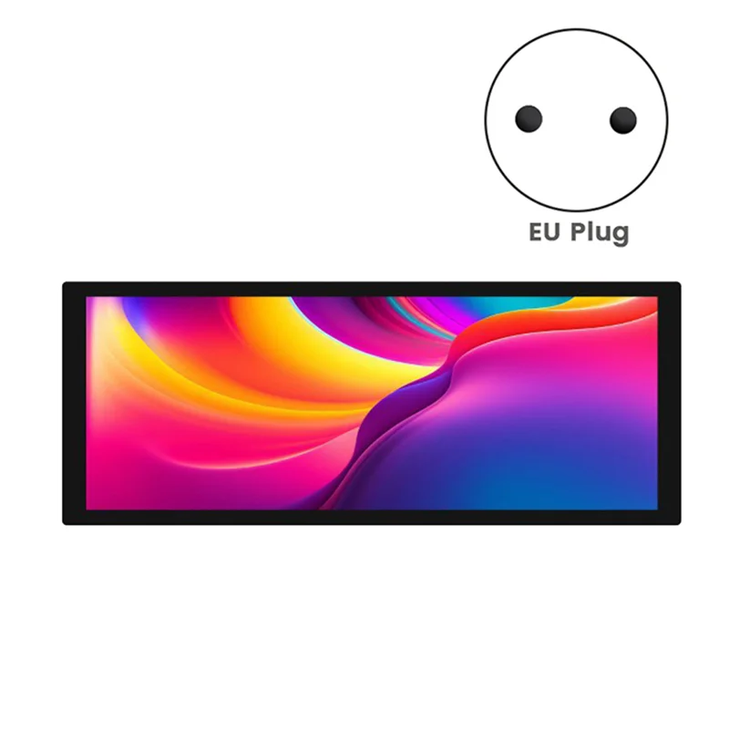 9.3 Inch Long Strip Touch Screen Display for Raspberry Pi 1600X600 HDMI-Compatible LCD Game Display Monitor-EU Plug