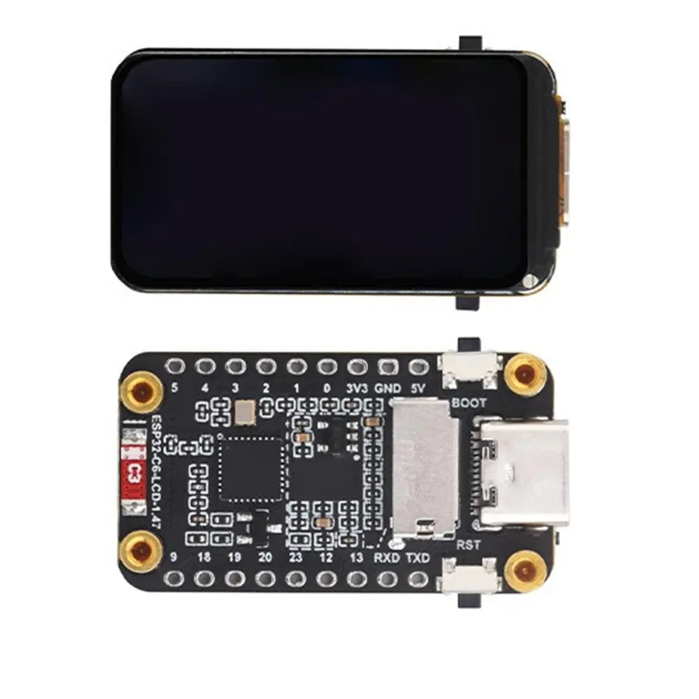 ESP32-C6 1.47 인치 LCD 디스플레이 개발 보드, C타입 무선 6 와이파이 USB 2.4 싱글 코어 모듈, 160MHz 프로세서, GH C6H0