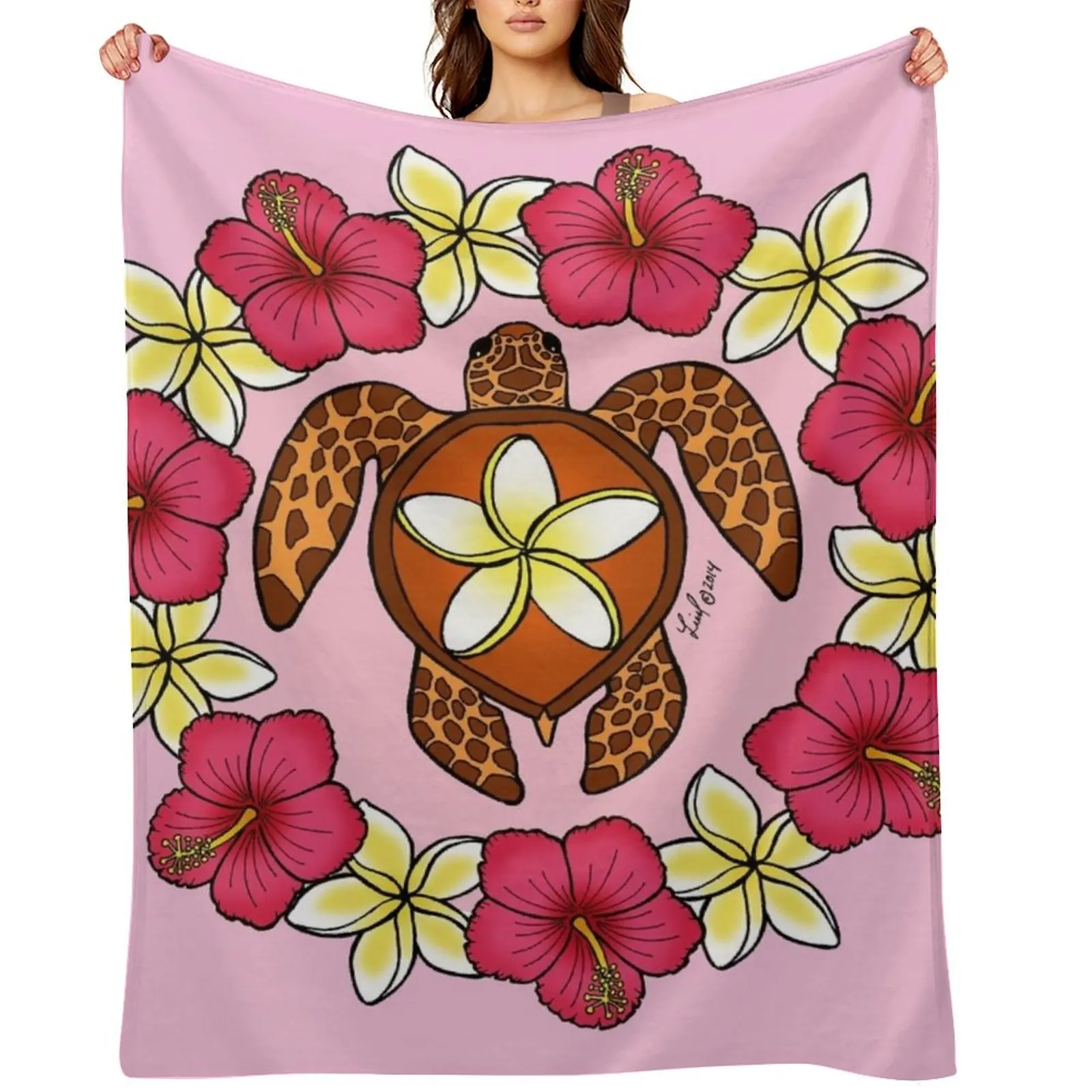 

Honu Lei Throw Blanket Travel Comforter Designers Blankets