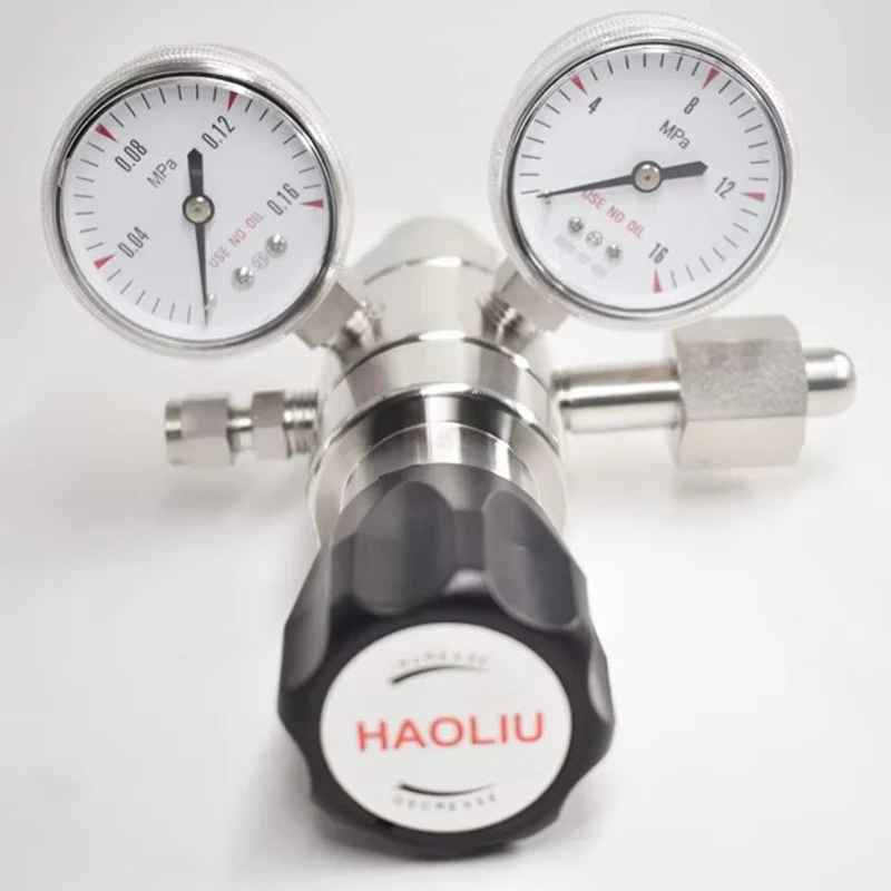 Dual-stage Pressure Regulator N2 Inlet Pressure 0-3000psi Outlet Pressure 0-120psi With Cylinder Connector