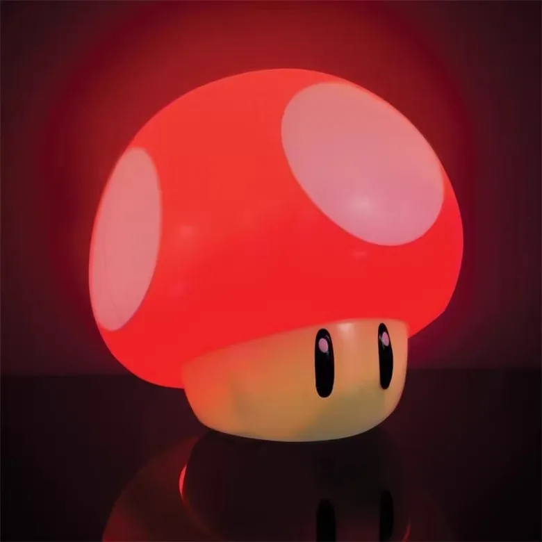 سوبر ماريو بروس المظلي ضوء الليل علامة الطوب مصباح الموسيقى Led Usb شحن مكتب Kawaii ستار مصباح للهدايا لعبة اللعب ﻿