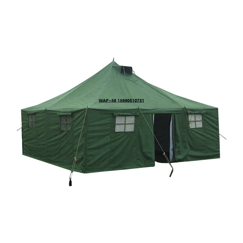 

2025 NEW YX 4.8 * 4.8 Meters Outdoor Training BC Tent Portable Camouflage Command Canvas Material Diagonal Bracing Type