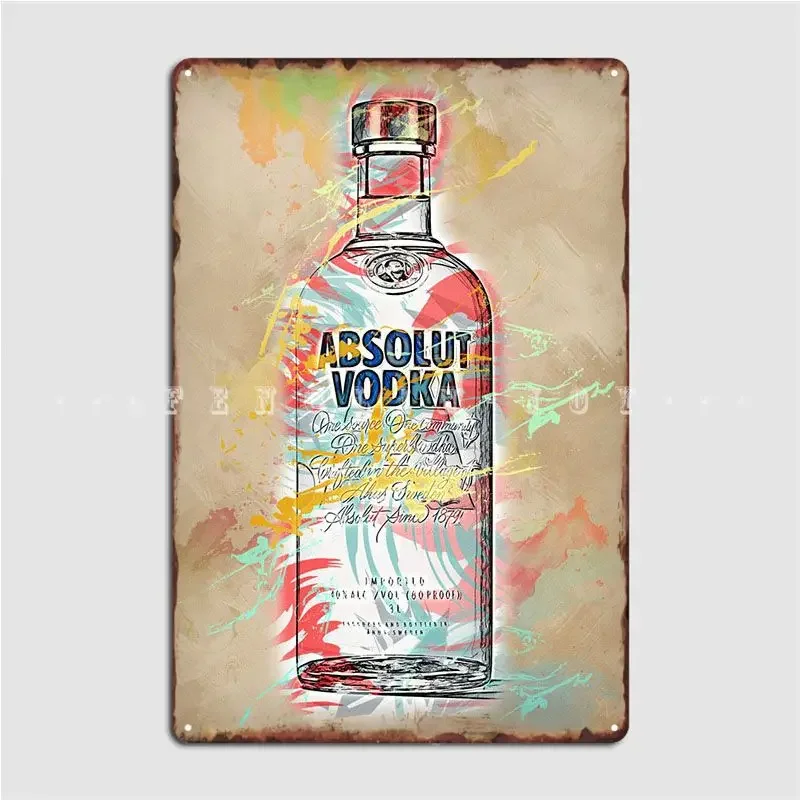 

Absolut Vodka Metal Sign Wall Cave Plaques Mural Vintage Tin Sign Poster