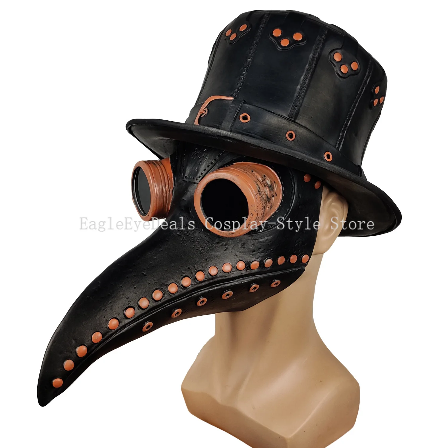 Plague Doctor Bird's Beak Steampunk Mask Hat Halloween Cosplay Accessories Festival Burlesque Performances Plays Party Spoof