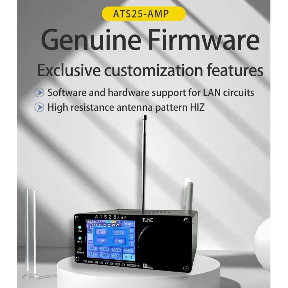 Nuevo 4.17 Firmware ATS25-AMP 132KHz-30000KHz RDS receptor de Radio de banda completa escaneo de espectro receptor DSP soporte para función LNA