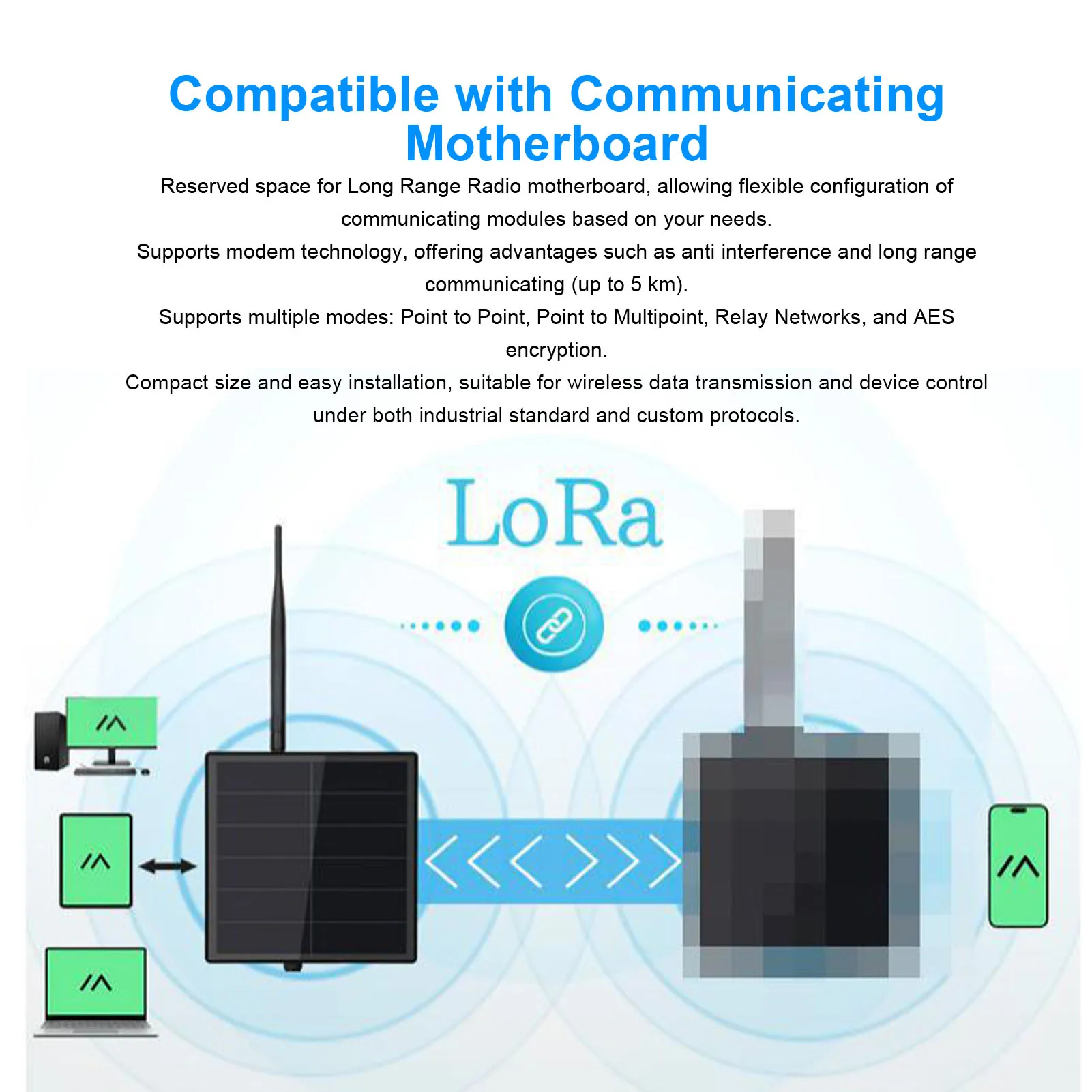 Node Radio Repeater Tenaga Surya untuk Modul Lora D5 RAK4631, Panel Surya Tahan Air, Node Repeater Extender