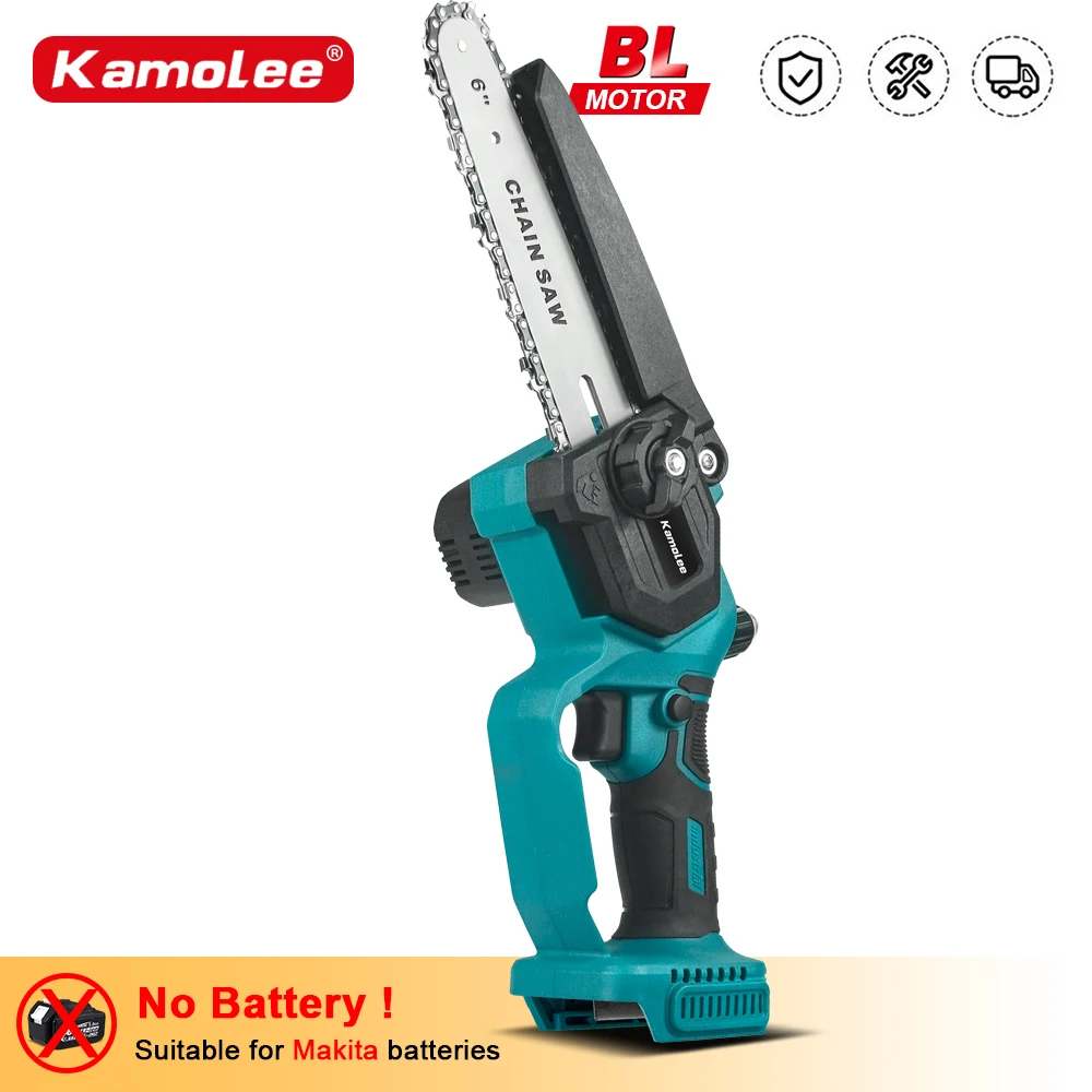 

Kamolee 6-дюймовая мини-бесщеточная электрическая пила перезаряжаемая цепная пила резак по дереву обрезка садовых электроинструментов