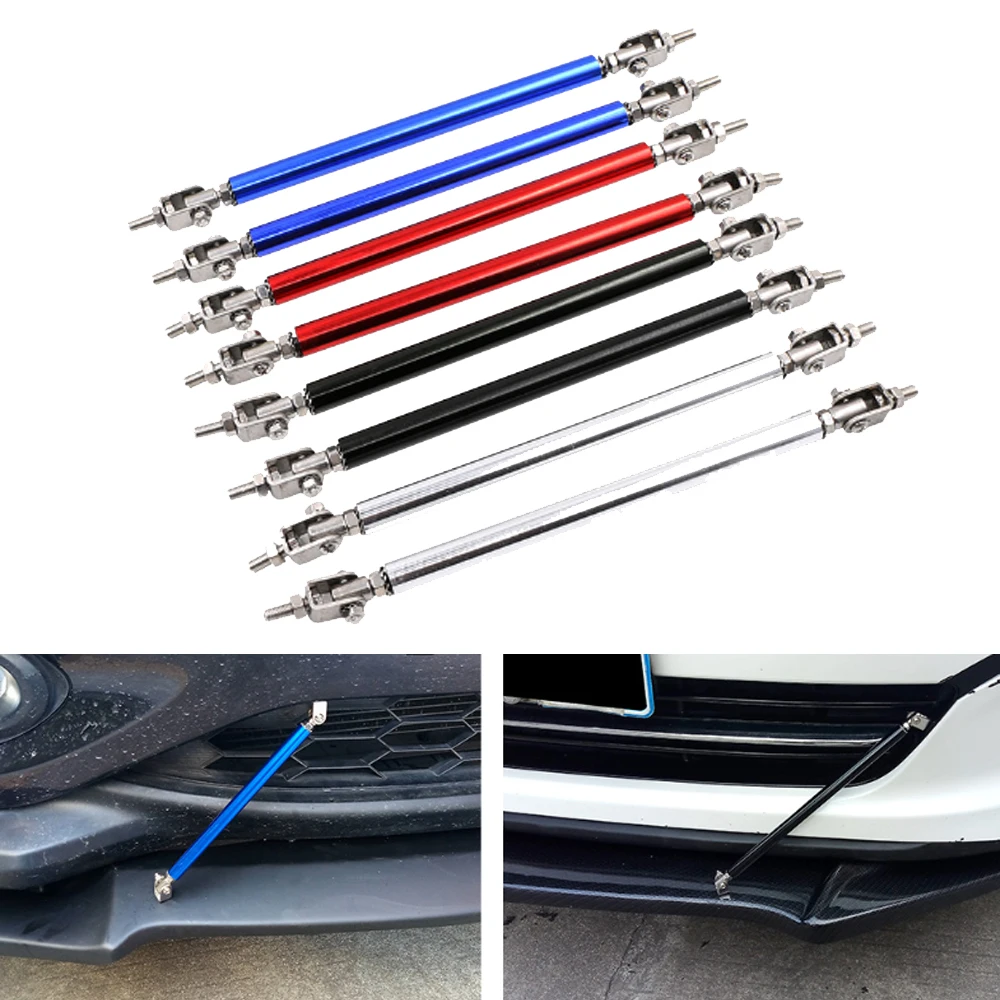 2x Universal Car Racing Adjustable Front Rear Bumper Lip Splitter Support Bar / pull rod Kit Racing 150mm/15cm For Honda Toyota