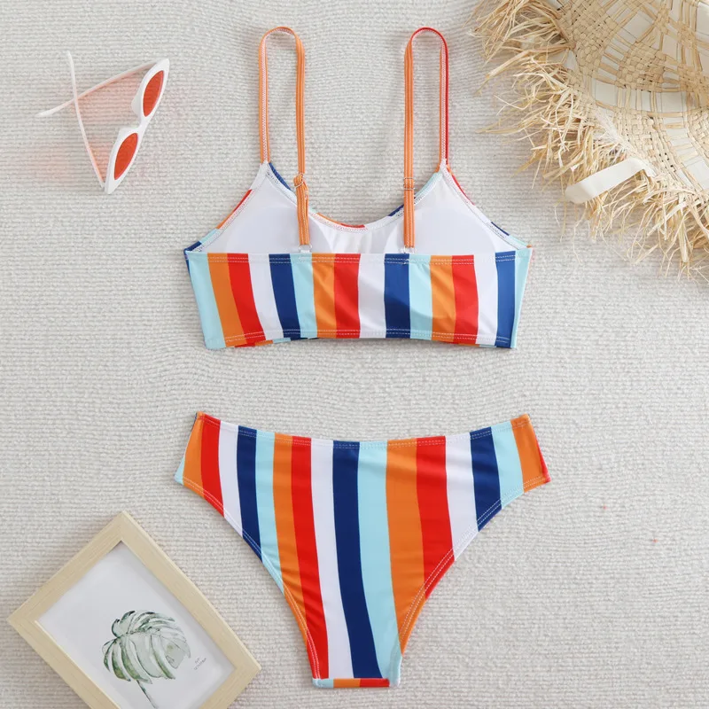 Striped Sexy Bikinis Women's Swimwear Female Swimsuit For Swim Wear Bathing Suit Brazilian Bikini Set Beachwear Pool Bather 2025