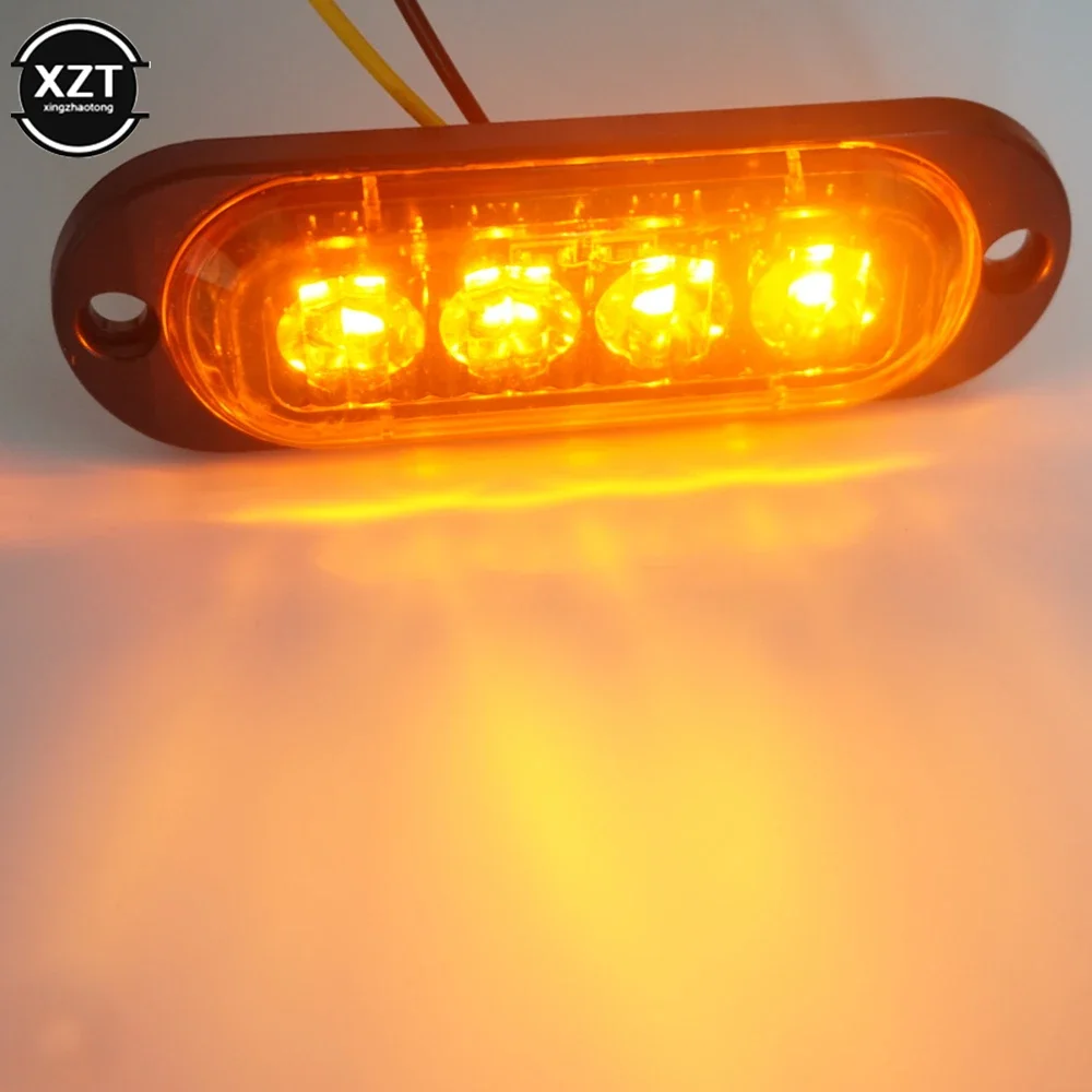 1 Uds luz de advertencia 4LED remolque camión rojo verde amarillo blanco 12V-24V LED lámpara de posición lateral accesorio de co