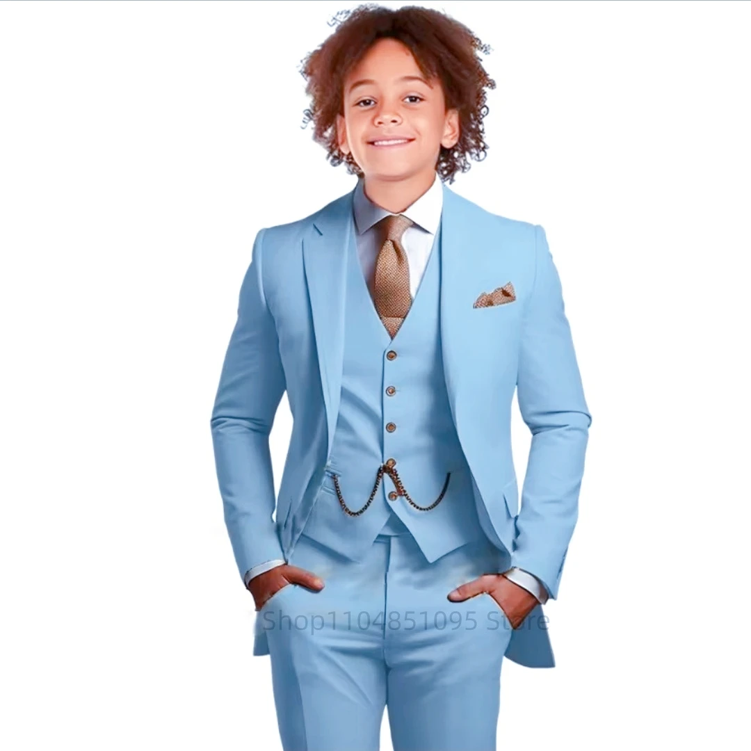 

Paisley Classic Solid 3-Piece Suits for Boys 2T-20 Smart Casual Boy's Tuxedo Formal Outfit Kids Blazer Vest Pants Back to School