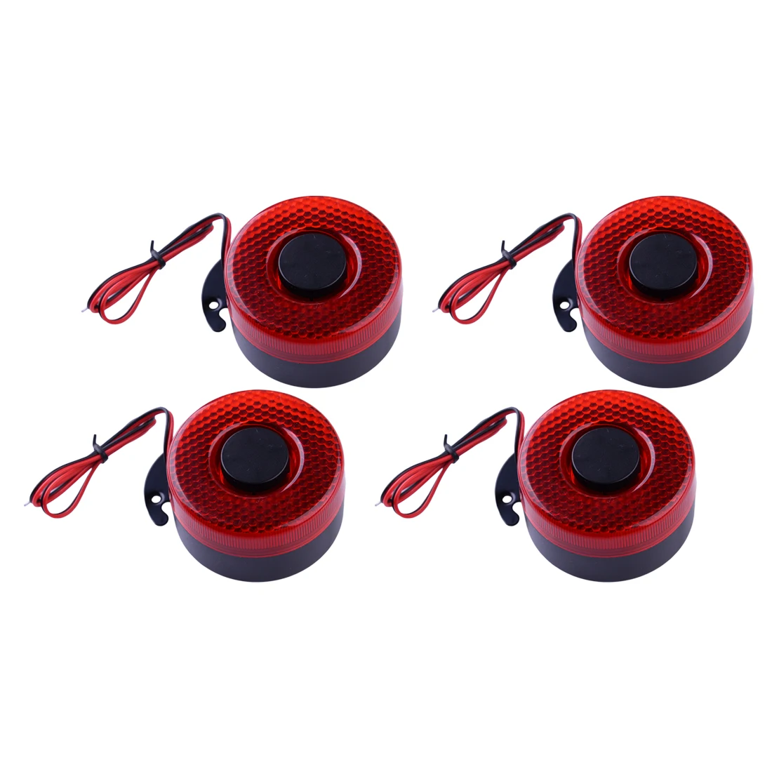 4Pcs 105dB 12V-24V Universal Car Motorcycle Van Truck SUV Backup Reverse Warning Alarm Beepers Horns IP67