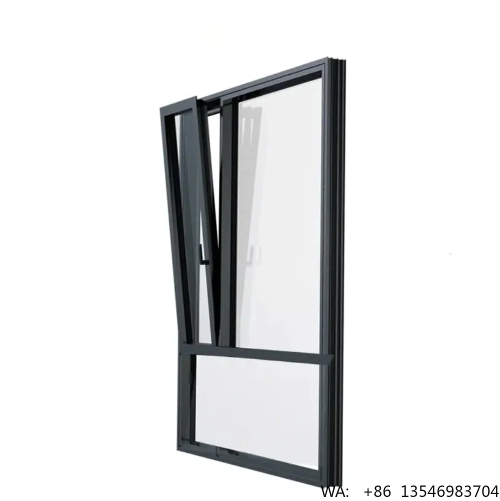 

Custom Aluminum Alloy Sliding Window Black Frame Bedroom Dining Room Villa Balcony Home Office Window