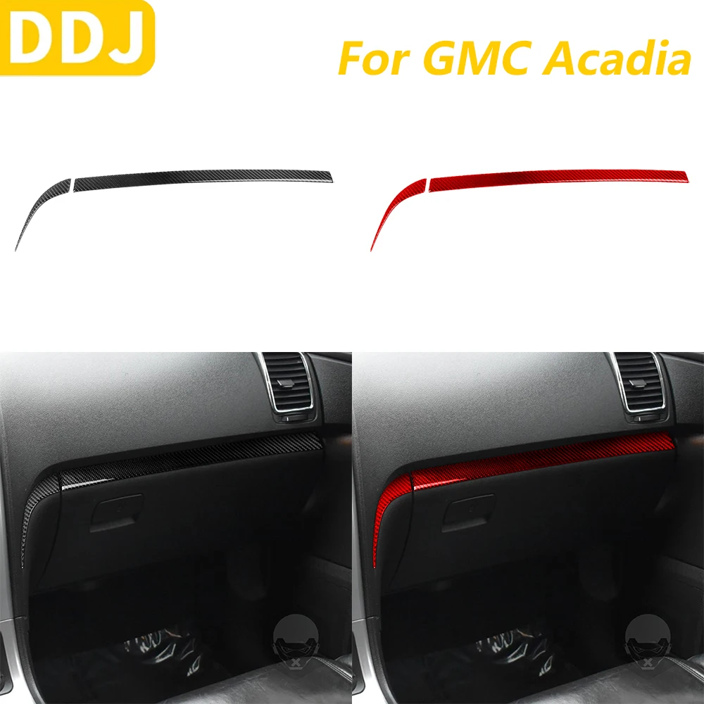 

For GMC Acadia 2007-2012 Carbon Fiber Co-pilot Dashboard Panel Decorative Strips Car Accessories Interior Decoration Sticker
