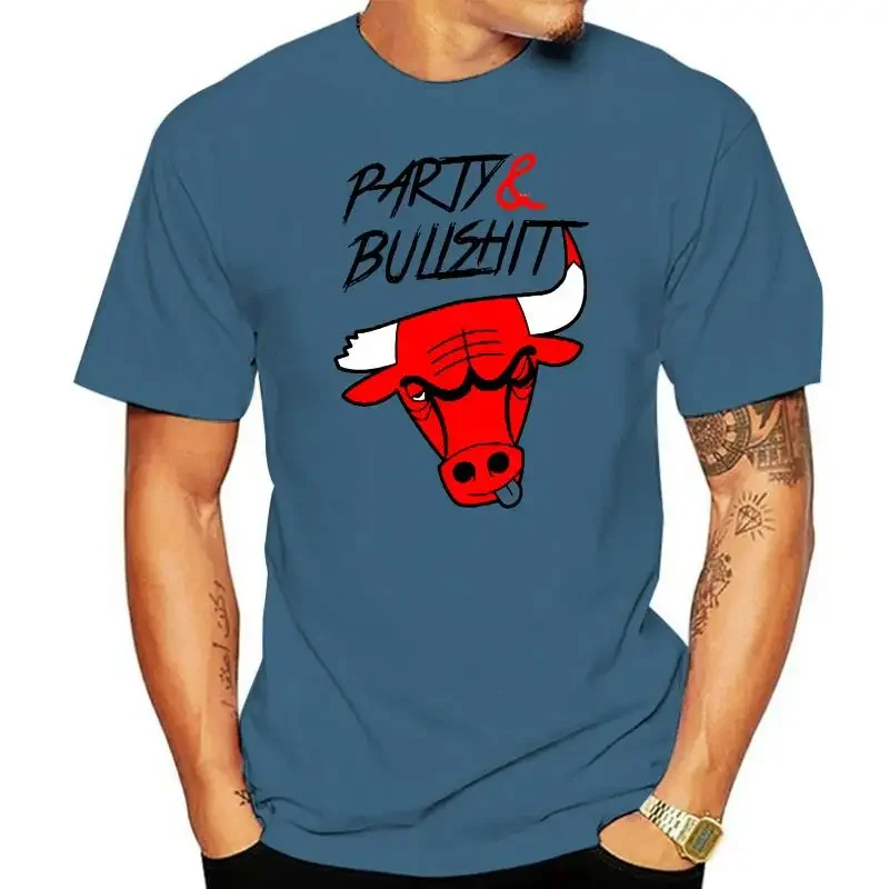 Bullshit Red Bulls Chicago Basketball SWAG Mens T-shirt Causal Shirts Party Graphic Oversized Men Clothing Harajuku Summer new