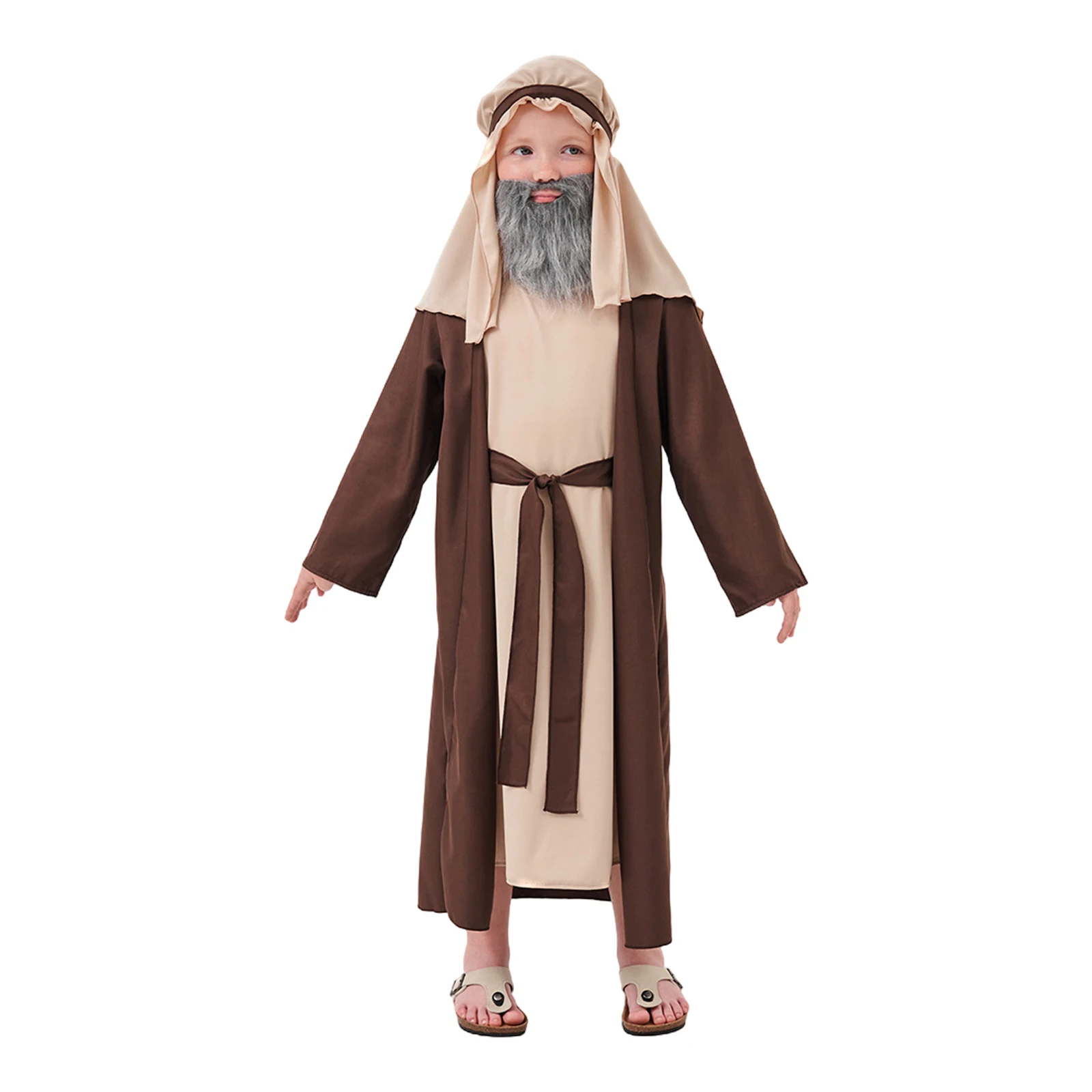 Kids  Saint Joseph Costume Jesus Robe Boys Biblical Outfits Stroybook Shepherd Role Play Costumes