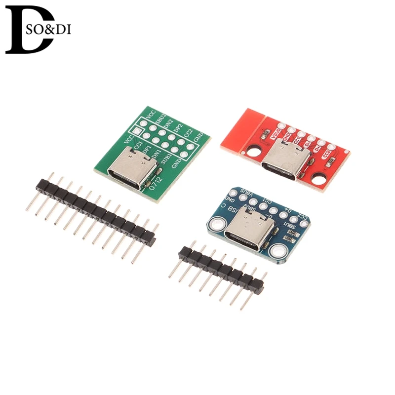 Adaptateur de prise femelle de type C pour souder le câble métallique, prise de support de carte PCB, connecteur USB 3.1, 16 broches