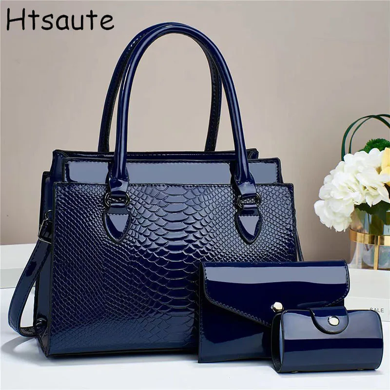 

Комплект из 3 предметов, женские сумки на плечо, высококачественная сумка через плечо из искусственной кожи и кошелек, модные женские сумки-мессенджеры, дорожная сумка