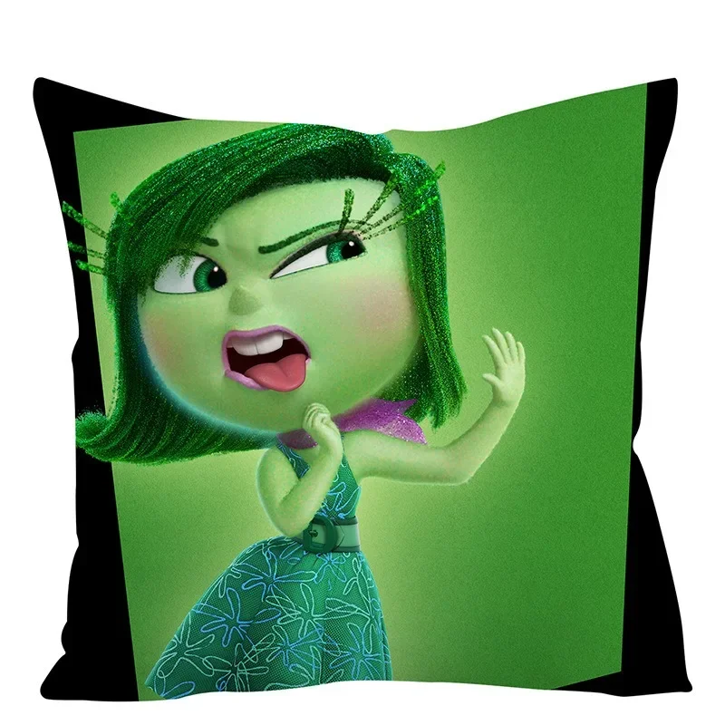 Disney Inside Out 2 Cartoon Figures Juste de coussin, Joy Anger, Anlande, Canapé, Chambre, Voiture, Taie d'oreiller, Décoration de la maison, Cadeaux