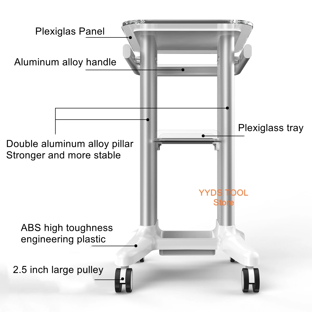 Small bubble stand base dental clinic ultrasound medical beauty cart beauty instrument acrylic cart