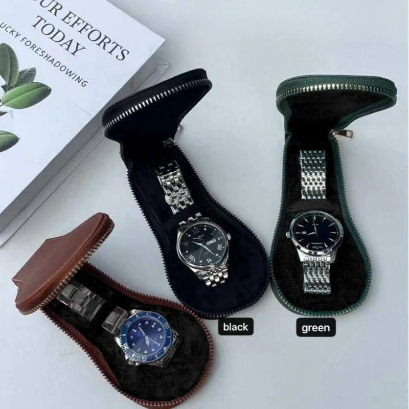 High-End Watch Storage Bag Fashionable Creative Zipper Style Dust-Proof and Scratch Resistant Travel Portable Watch Storage Bag