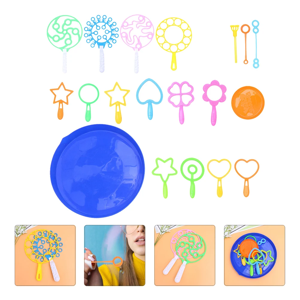28-delige bubbelset Kinderen Veilig Multi-vorm Wands Diverse kleur Duurzaam handvat voor feest Familieviering Buiten