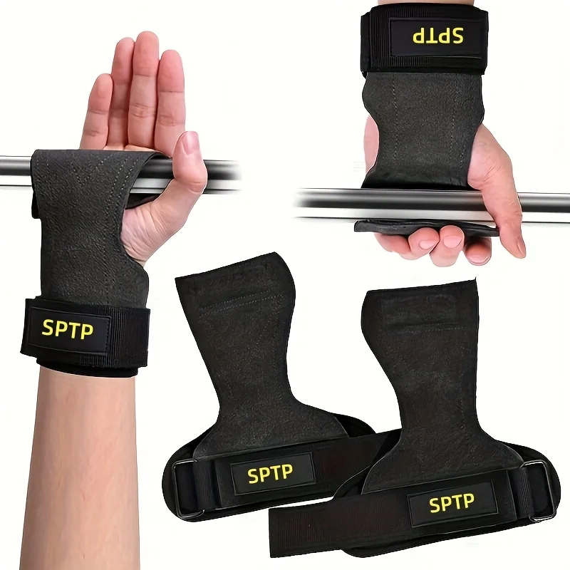 

Повязки на запястья для тяжелой атлетики, ремни из воловьей кожи, ручки, улучшенные ремни для подъема в тренажерном зале для становой тяги, пауэрлифтинга, подтягивания