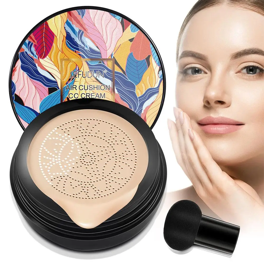 

New Magic Cushion Mushroom Bb/cc Cream Concealer Moisturizing Brighten Lasting Natural Base Long Face S5q0