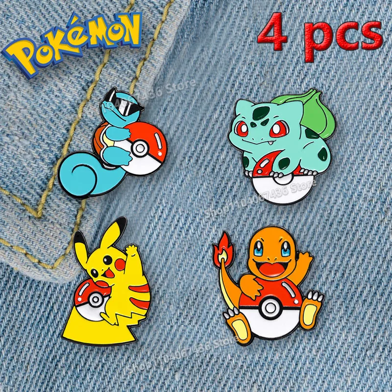 Pokemon Enamel Pins Anime Metal Brooch Cartoon Lapel Pins Cute Backpack Hat Accessories Badge Gifts for Women Man Jewelry