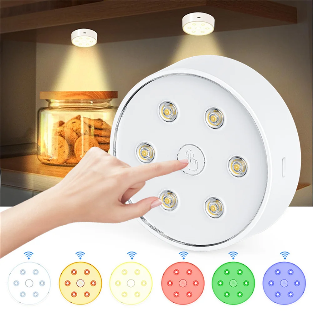 

85MM Smart Led Cabinet Light RGBCW Type-C Quick Rechargeable 6 Leds Night Lamp 40 Meter Linking Light for Bedroom,Foyer DC5V