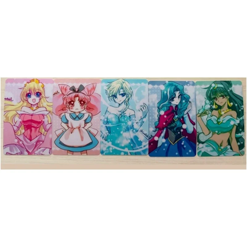 10 arkuszy Sailor Moon Flash Card Tsukino Usagi Mizuno Ami Chibiusa Diy Stickable Series Anime Action Toy Figures Prezenty dla przyjaciela