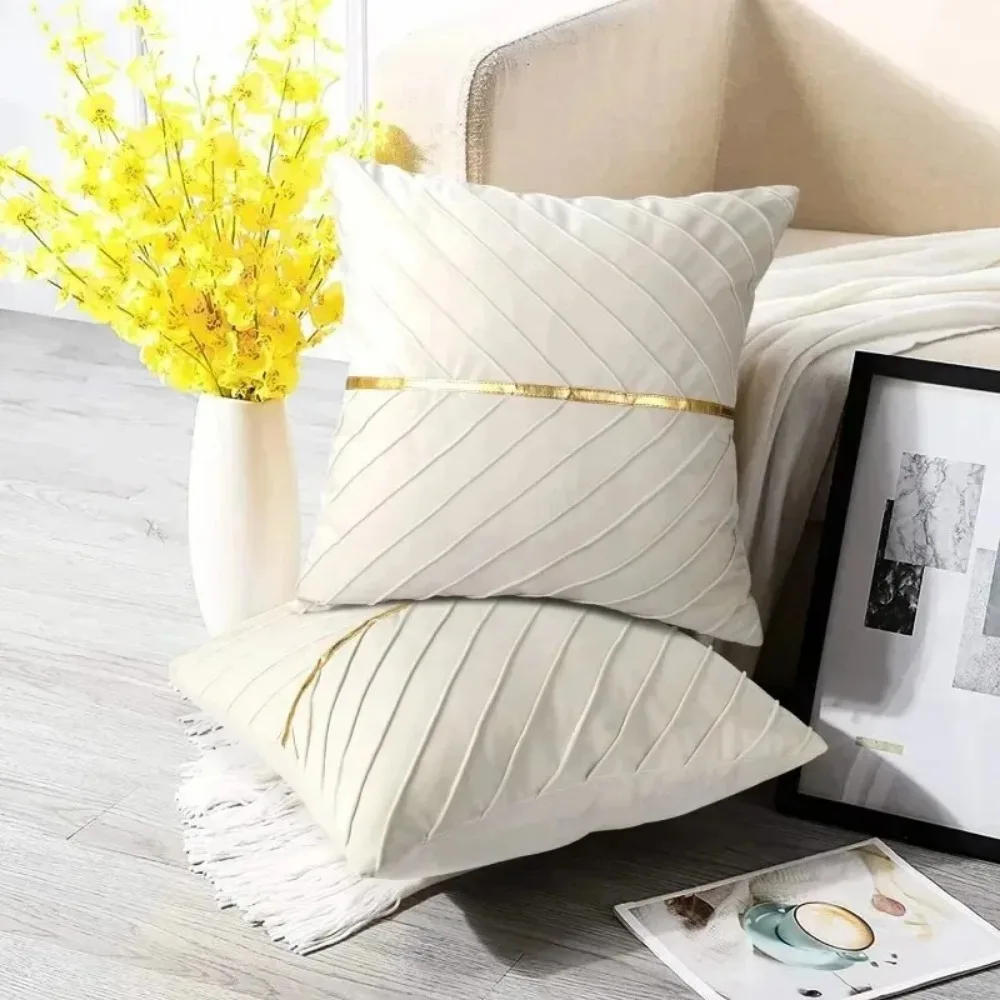 1/2Pcs Geometric Velvet Throw Pillow Case 45*45 Room Decor Sofa Pillow Cover Design Soft Cushion Cover for Livingroom Pillowcase