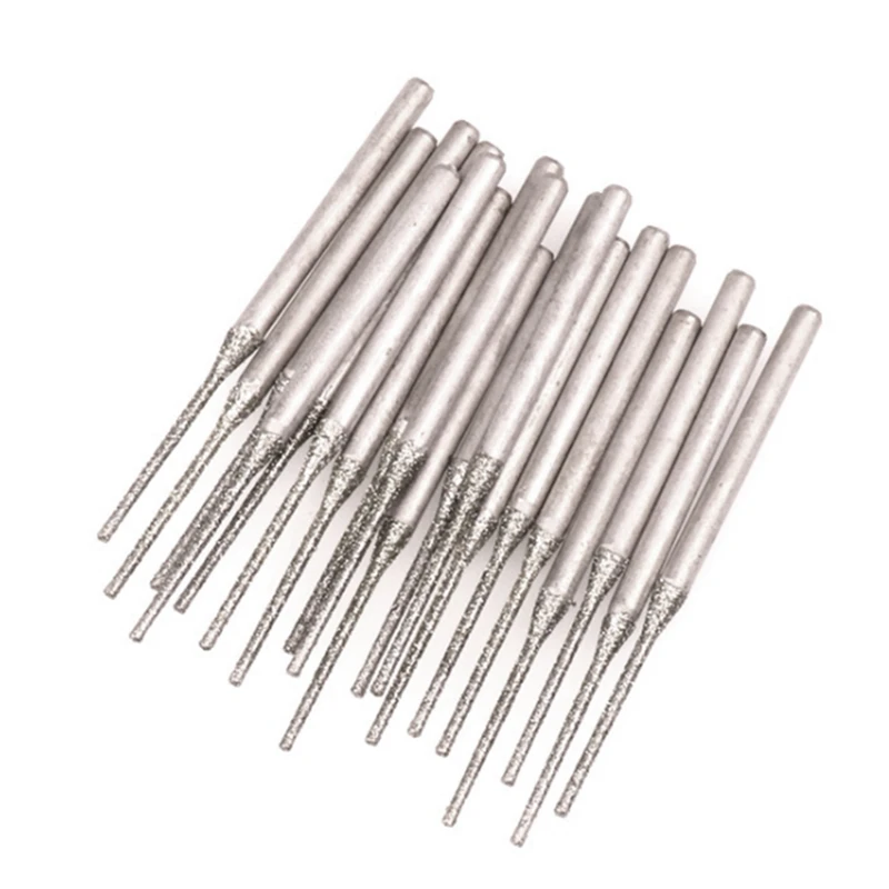 100Pcs Ultra-Long Diamond Drilling Bits Emery Diamond Abrasive Bits Peeling Needle A Type Teeth Grinding Burr