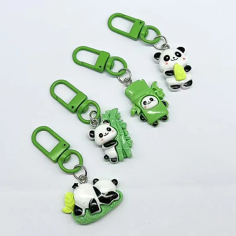 Panda Keychain Cute Animal Pendant Car Bag Key Chains for Women Kids Gift