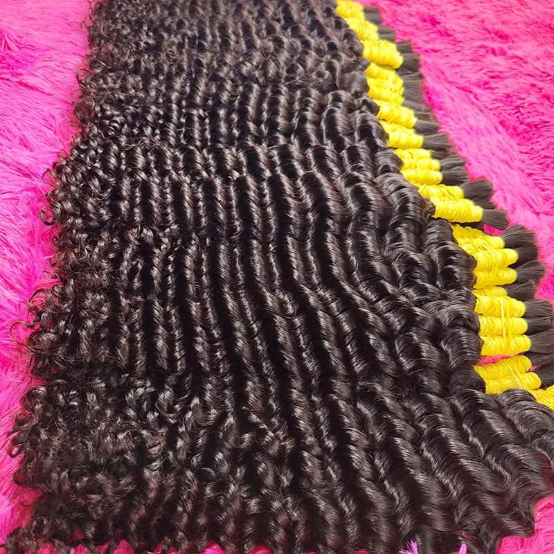 Curly Wave Human Hair for Braiding 100% Unprocessed Indian Hair Bulk Bundles No Weft Original Hair For Braiding With Full Ends