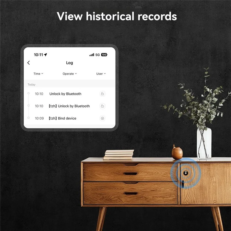

Tuya Smart Cabinet Door Lock For Cabinets Bluetooth & IC Card Access App Control, Keyless Entry For Furniture & Drawers-Y47A