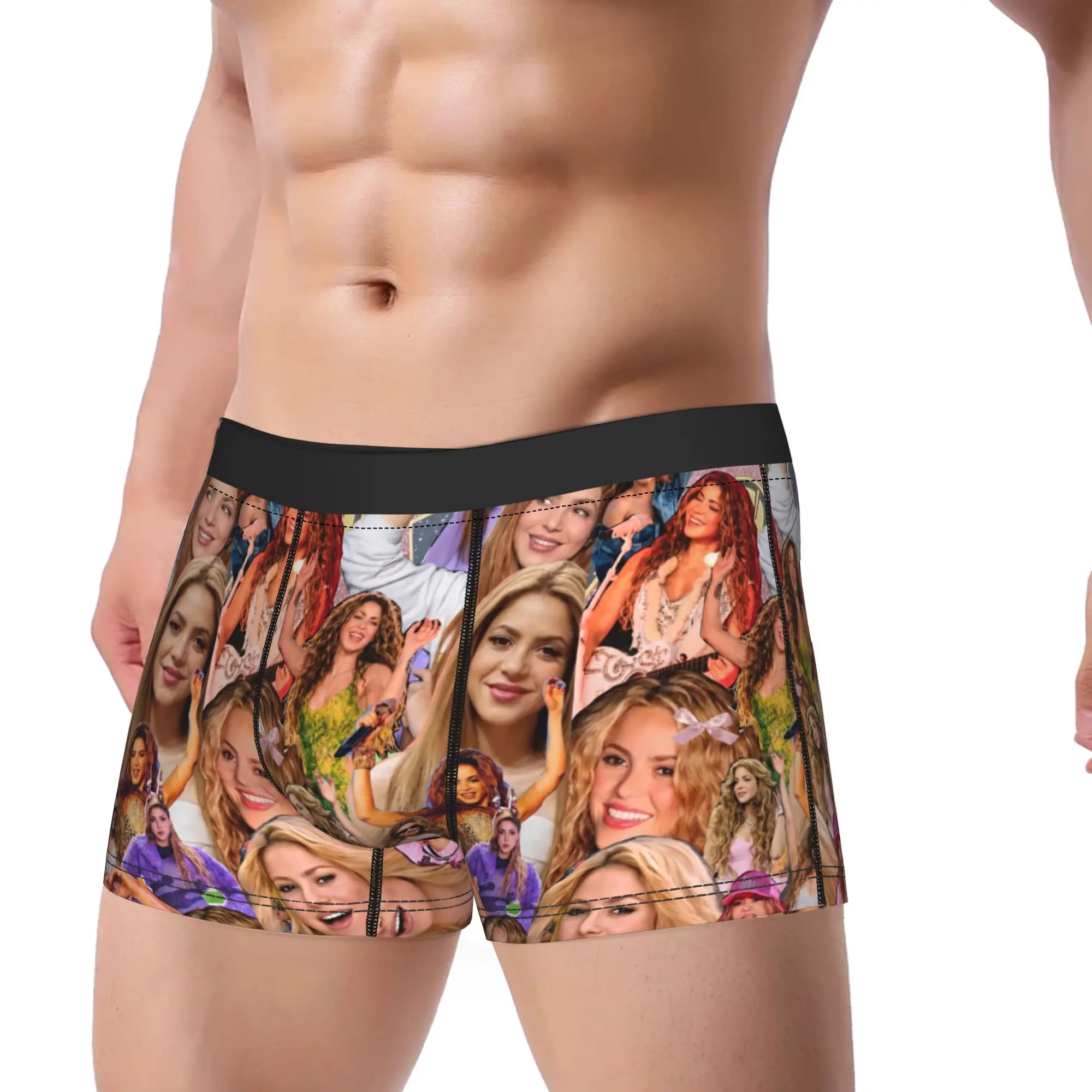 Man Shakira Colombian Singer Underwear  Novelty Boxer Briefs Shorts Panties Male Soft Underpants S-XXL