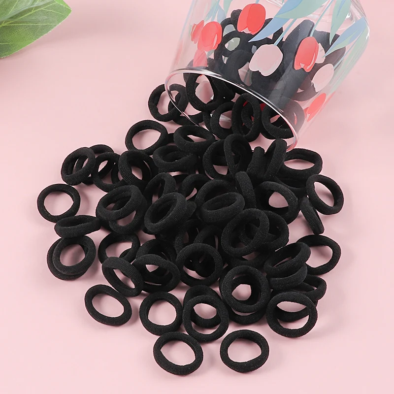 New 100Pcs/Lot Bands Girls Candy Color Elastic Rubber Child Baby Scrunchie Kids Hair Accessories