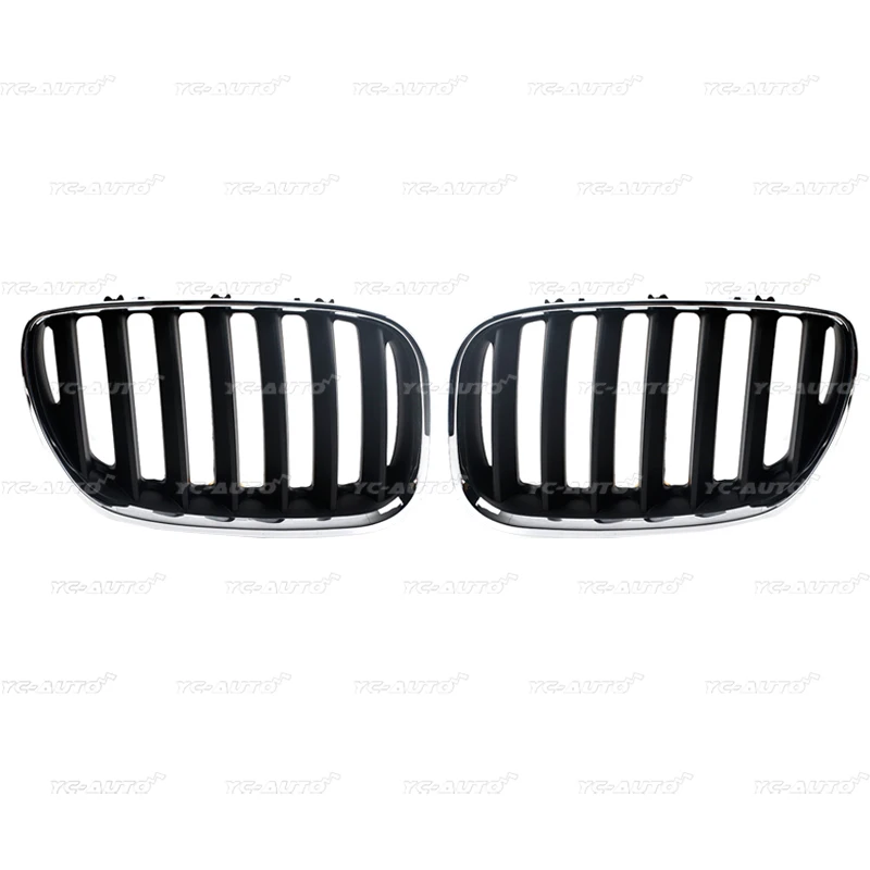 Grille de pare-chocs noire chromée pour capot avant, BMW X5, E53, 2000, 2001, 2002, 2003, 2004, 2005, 2006, 51137113733, 51137113734