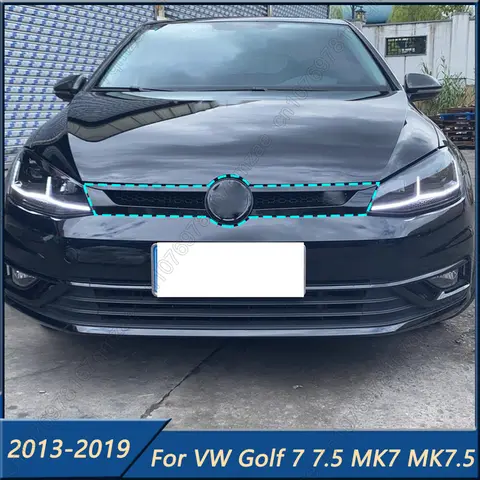 Front Grille For Volkswagen Golf 7 7.5 MK7 MK7.5 2013-2019 Bumper Centre Grille Honeycomb Mesh Auto Parts ABT Style Accessories