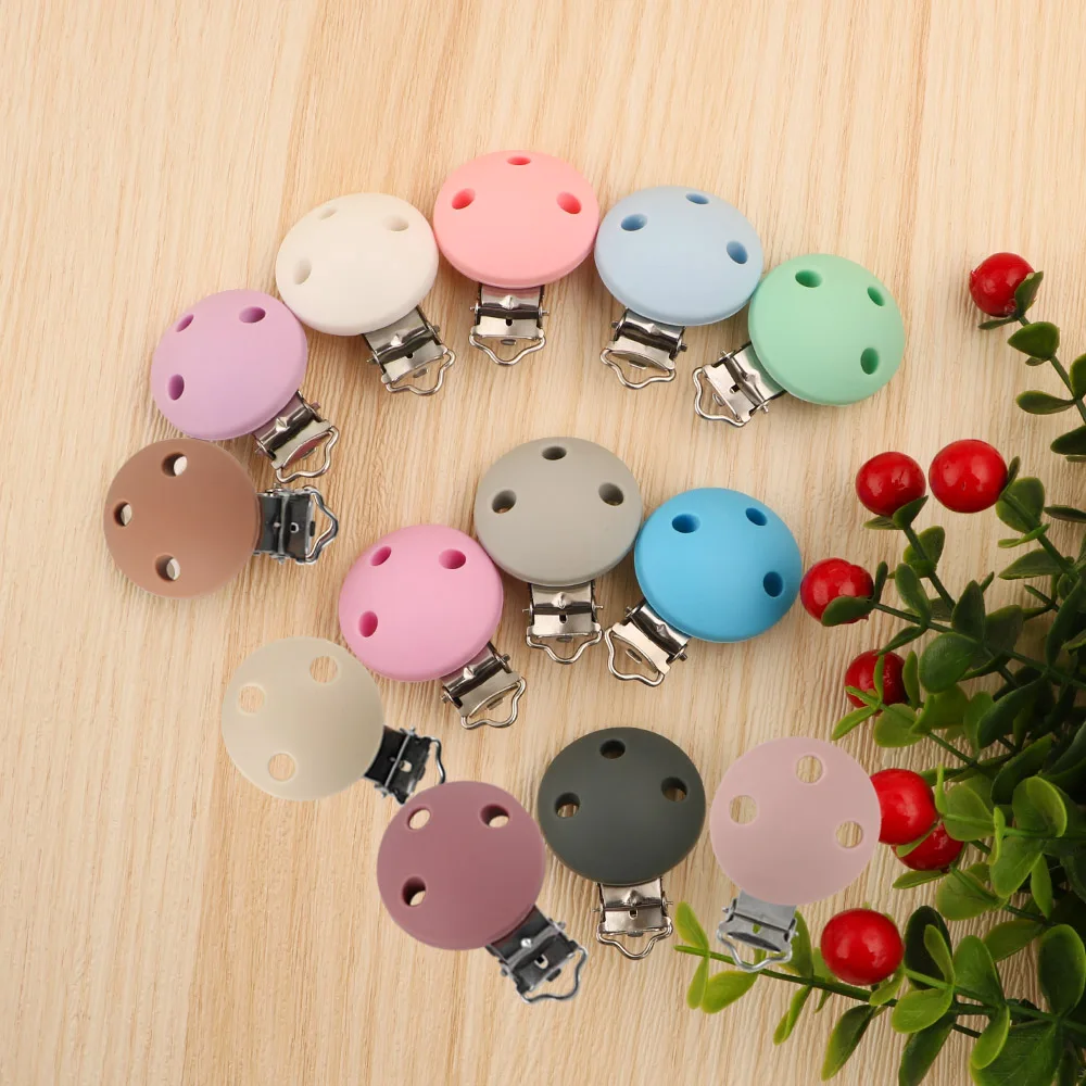 NONE Kovict Neue 5 stücke 35mm Runde Form Silikon Clips DIY Tasche Hut Kette Schlüsselbund Halter Schellen Schmuck Handgemachte Accessoires