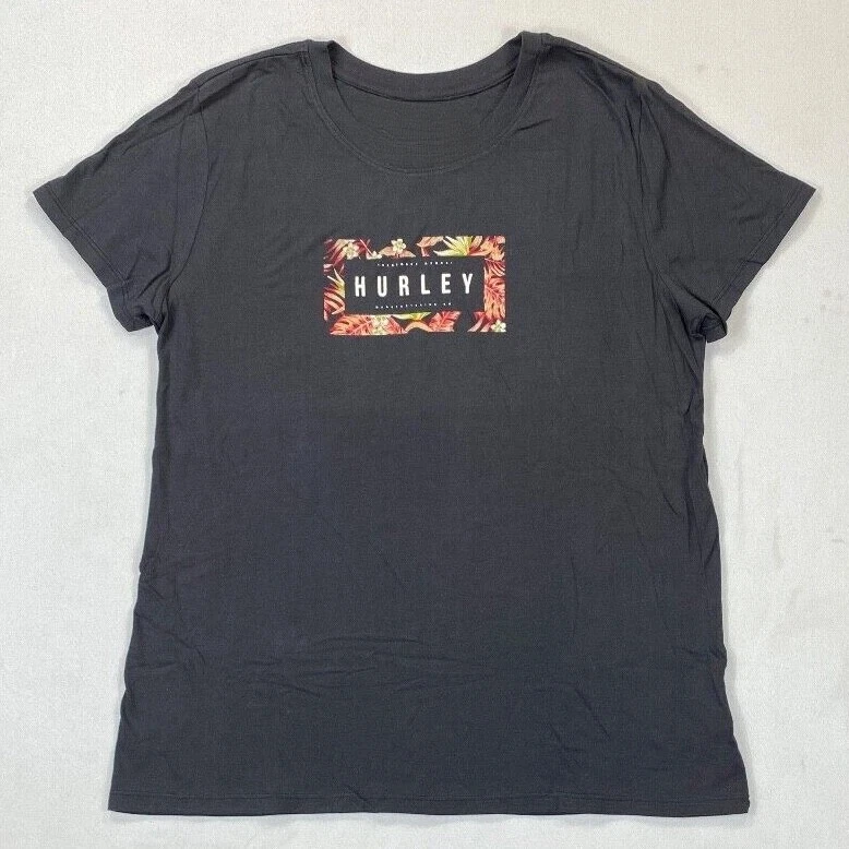Hurley Graphic Cotton T-shirt Unisex Men Women Summer Short Sleeve Fashion Brand Tee Luxury Casual Vintage Retro Tops
