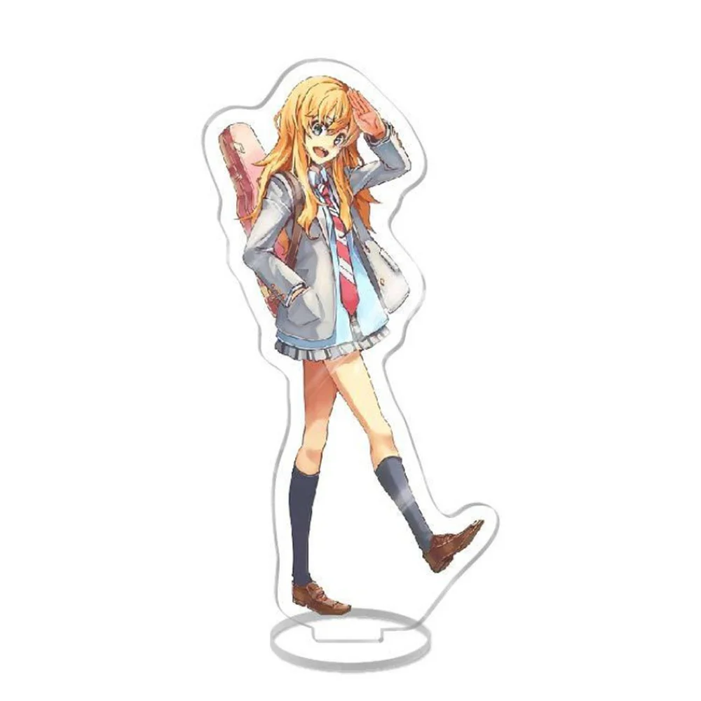 Hot Anime Your Lie in April Acrylic Stand Model Figure Cosplay Plate Holder Topper Fans Christmas Desk Decor Plate Gift