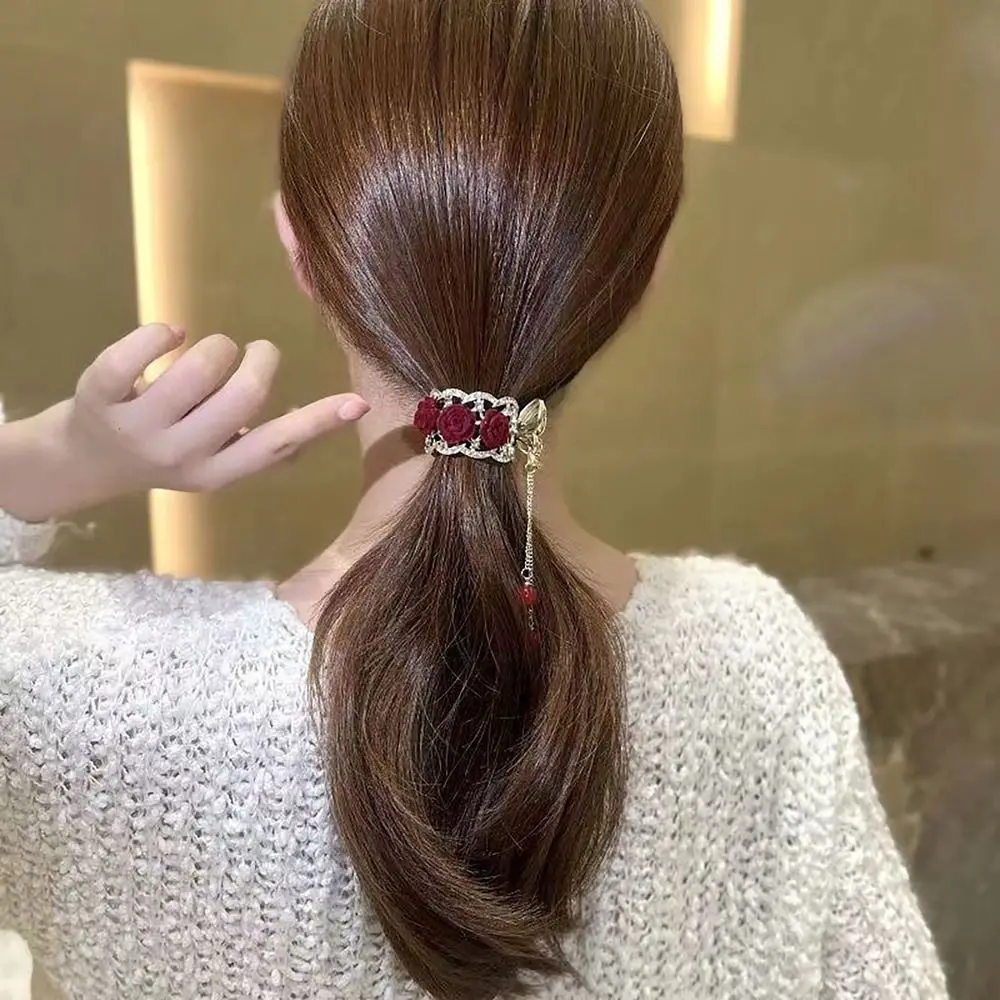 

Long Tassel Hairpin Exquisite Anti-Collapse Korean Style Side Clip Hair Accessories Headdress Grab Clip Braided Hair