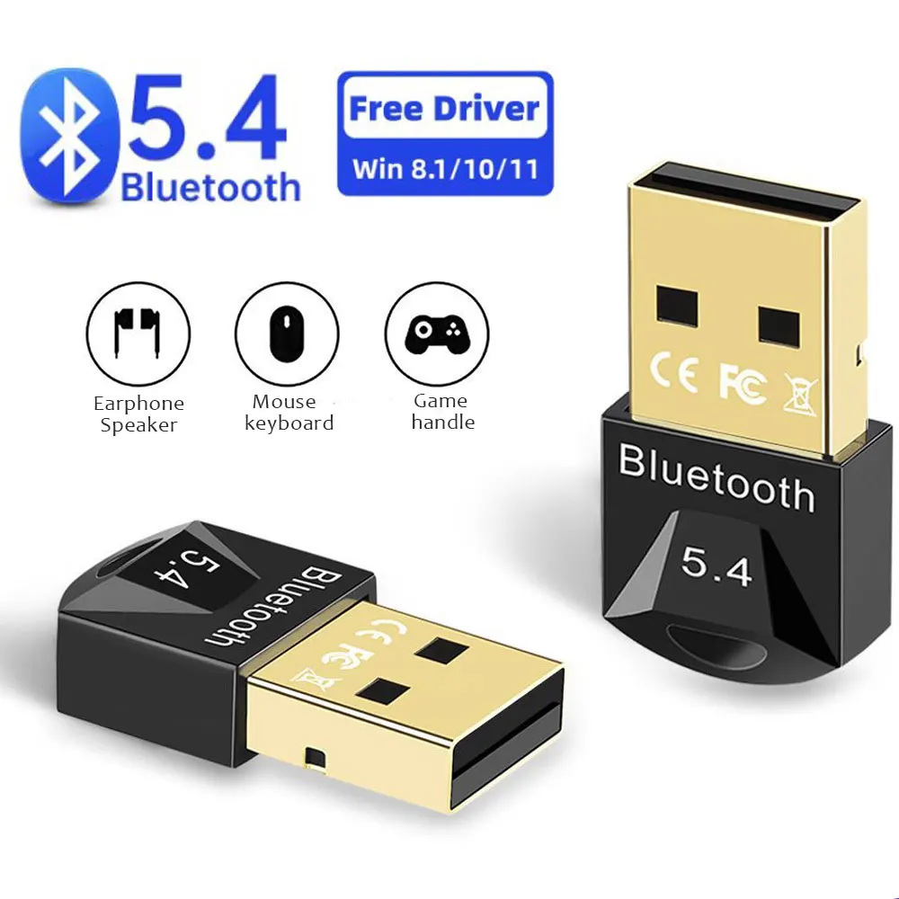 USB Bluetooth 5.4 Adapter Transmitter Bluetooth Receiver Audio Bluetooth Dongle Wireless USB Adapter for Computer PC Laptop